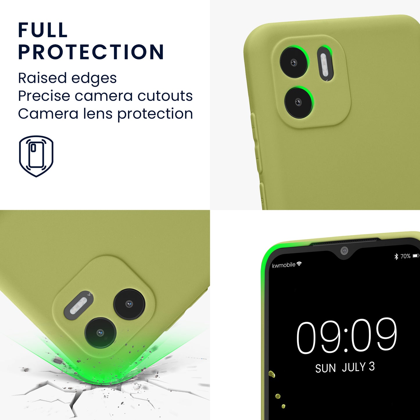 kwmobile Handyhülle für Xiaomi Redmi A1 Hülle - weiches Handy Silikon Case - Schutzhülle Cover