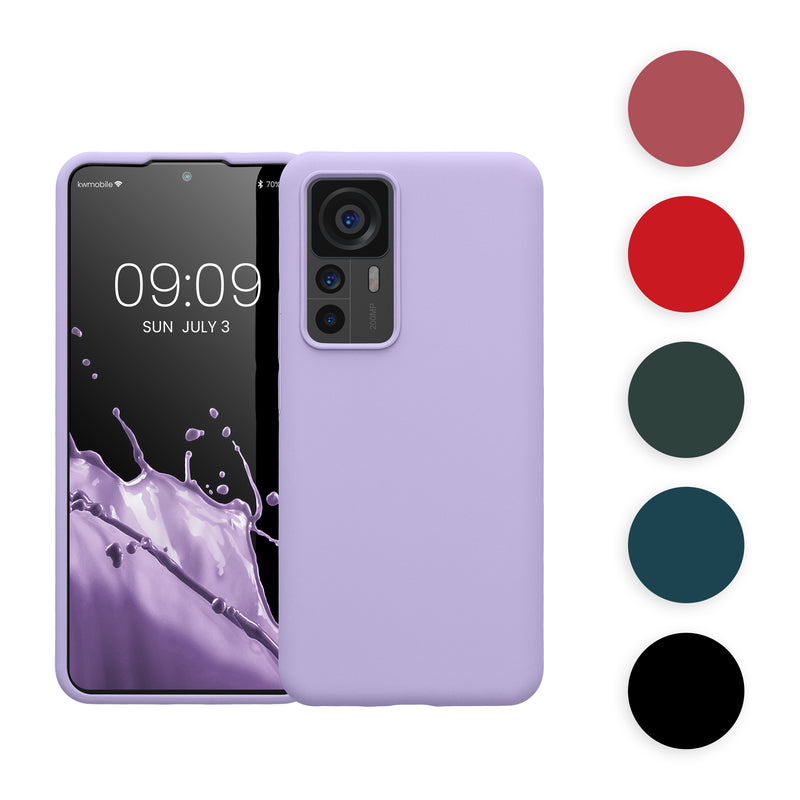 kwmobile Hülle kompatibel mit Xiaomi 12T / 12T Pro Hülle - Silikon Handy Case - Handyhülle weiche Oberfläche - kabelloses Laden - Helle Iris Helle Iris  