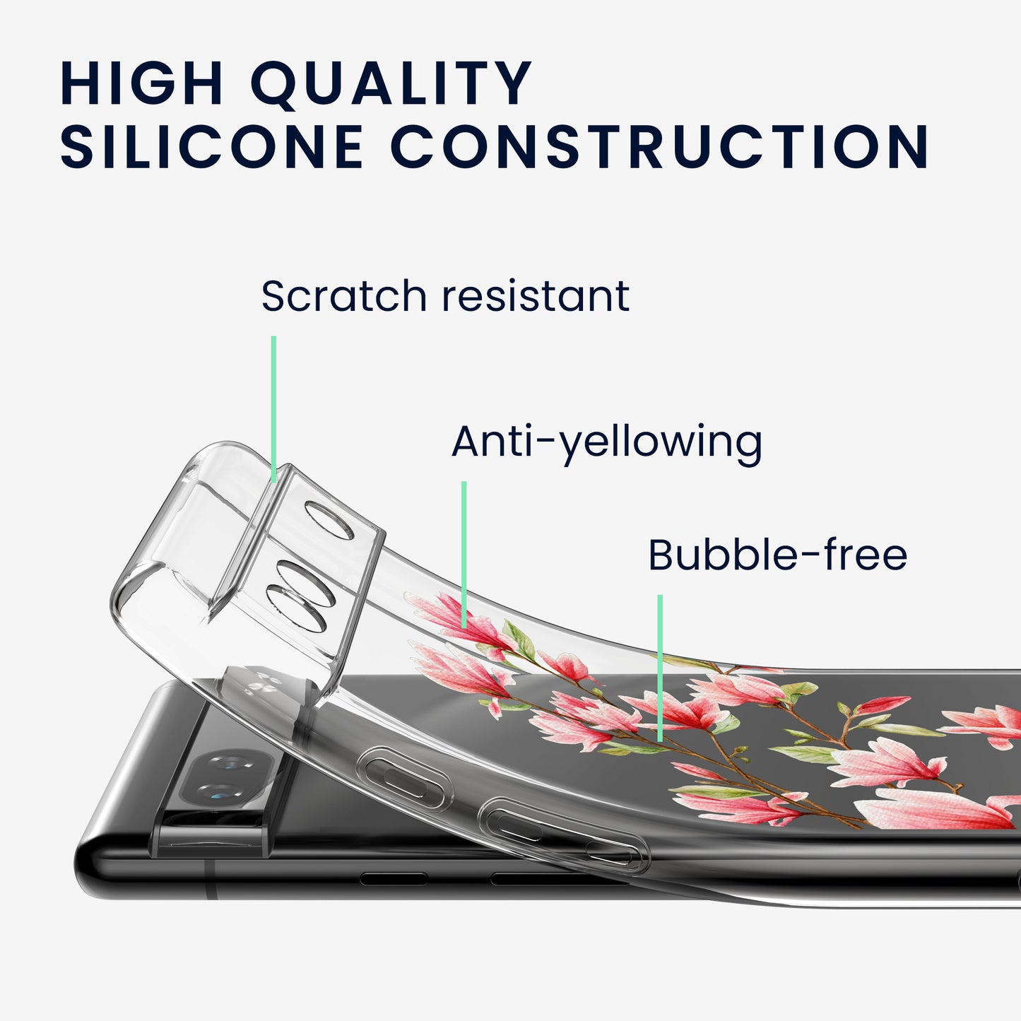 kwmobile Case kompatibel mit Google Pixel 6a - Hülle Silikon transparent