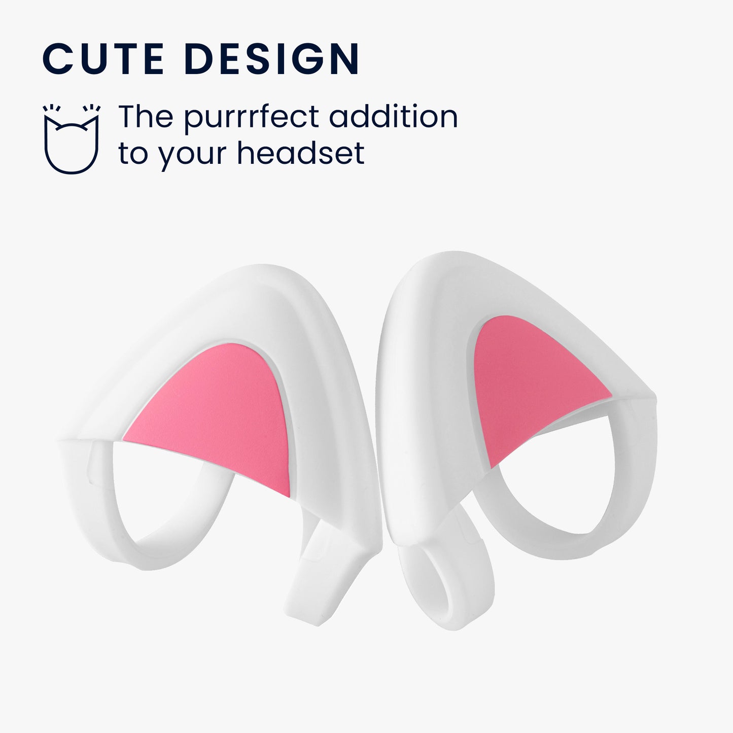 kwmobile Katzenohren Aufsatz kompatibel mit Overear Headphone Deko Accessoire für Kopfhörer Breite 2,5 bis 3,8 cm Katzenkopfhörer Set