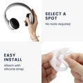kwmobile Katzenohren Aufsatz kompatibel mit Overear Headphone Deko Accessoire für Kopfhörer Breite 2,5 bis 3,8 cm Katzenkopfhörer Set