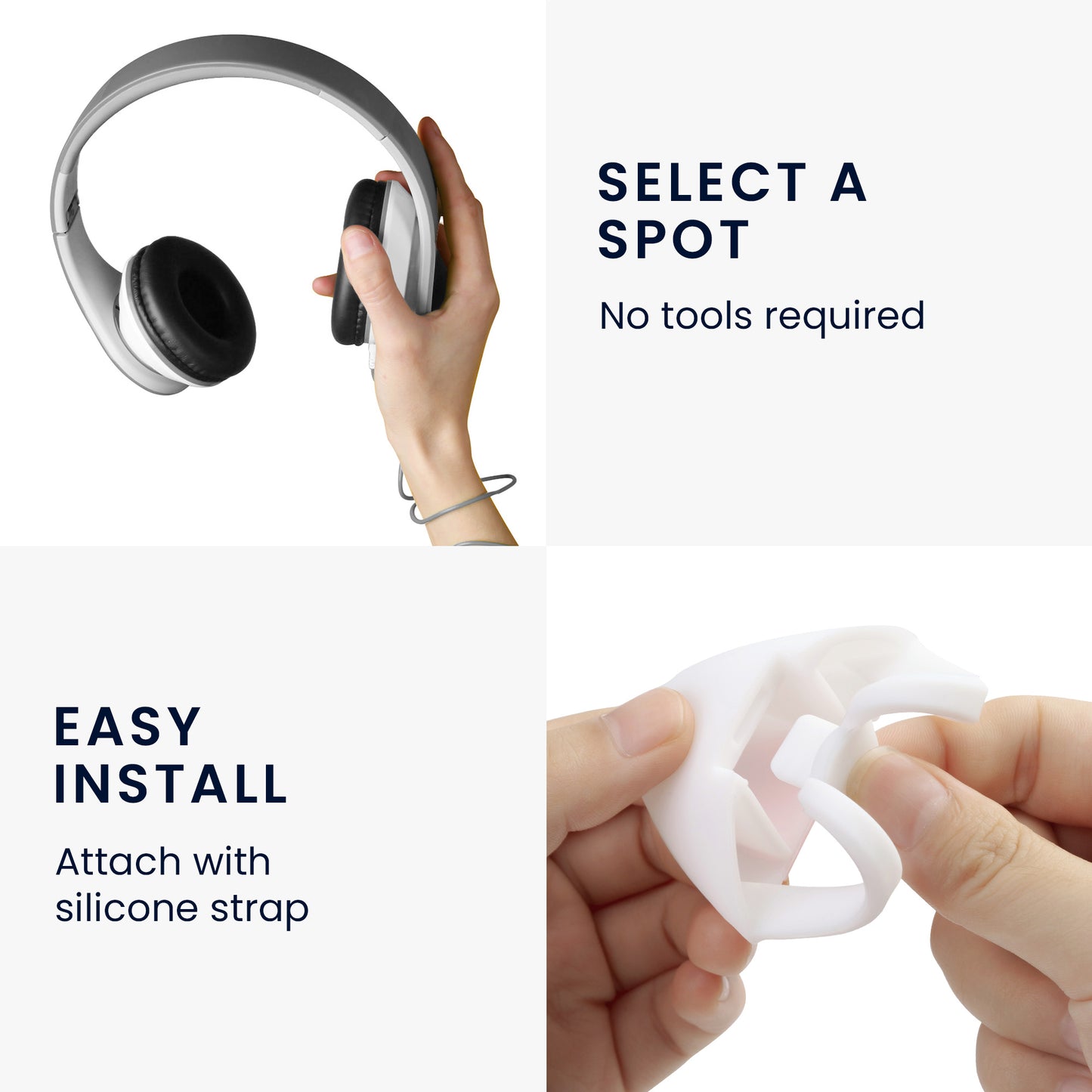 kwmobile Katzenohren Aufsatz kompatibel mit Overear Headphone Deko Accessoire für Kopfhörer Breite 2,5 bis 3,8 cm Katzenkopfhörer Set