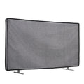 kwmobile 55" TV Abdeckung Indoor - Fernseher Hülle Bildschirmschutz Abdeckung - TV Bildschirm Staubschutzhülle - Fernsehabdeckung - Leinen Dunkelgrau Dunkelgrau  