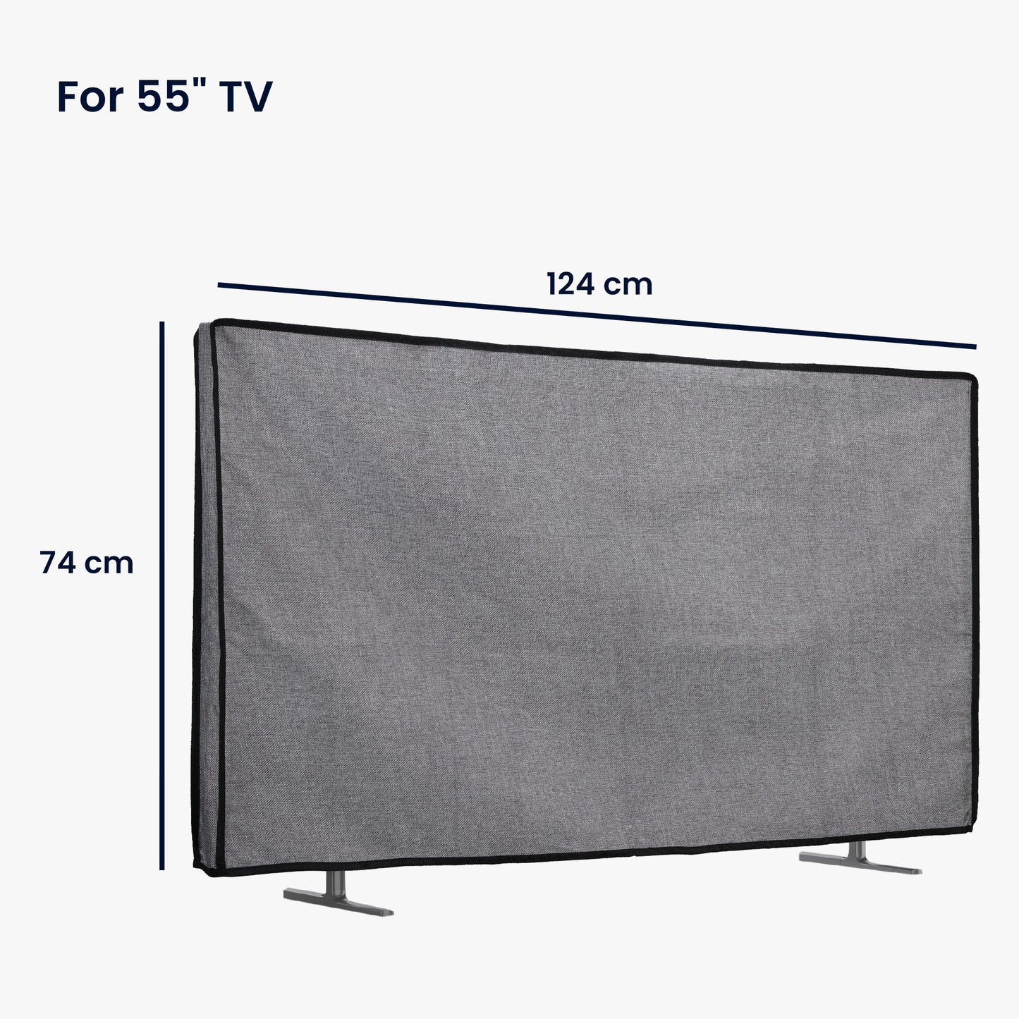 kwmobile 55" TV Abdeckung Indoor Fernseher Hülle Bildschirmschutz Abdeckung TV Bildschirm Staubschutzhülle Fernsehabdeckung