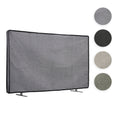 kwmobile 65" TV Abdeckung Indoor - Fernseher Hülle Bildschirmschutz Abdeckung - TV Bildschirm Staubschutzhülle - Fernsehabdeckung - Leinen Dunkelgrau Dunkelgrau  