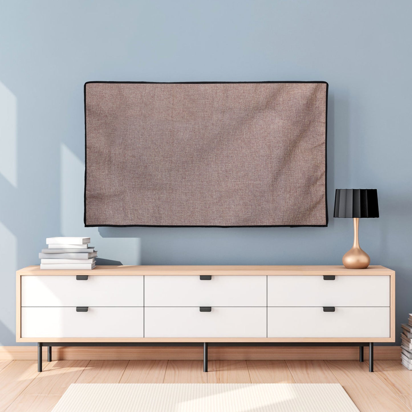kwmobile 65" TV Abdeckung Indoor - Fernseher Hülle Bildschirmschutz Abdeckung - TV Bildschirm Staubschutzhülle - Fernsehabdeckung