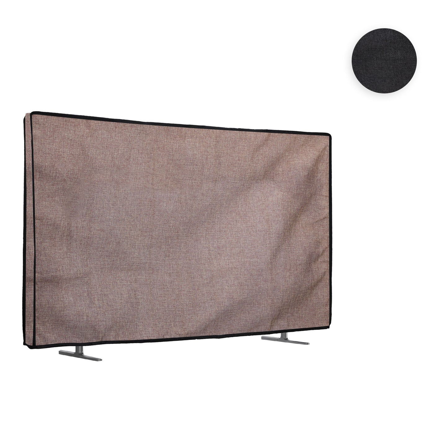 kwmobile 43" TV Abdeckung Indoor - Fernseher Hülle Bildschirmschutz Abdeckung - TV Bildschirm Staubschutzhülle - Fernsehabdeckung - Leinen Blaugrau Blaugrau  
