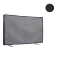 kwmobile 75" TV Abdeckung Indoor - Fernseher Hülle Bildschirmschutz Abdeckung - TV Bildschirm Staubschutzhülle - Fernsehabdeckung - Leinen Schwarz Schwarz  