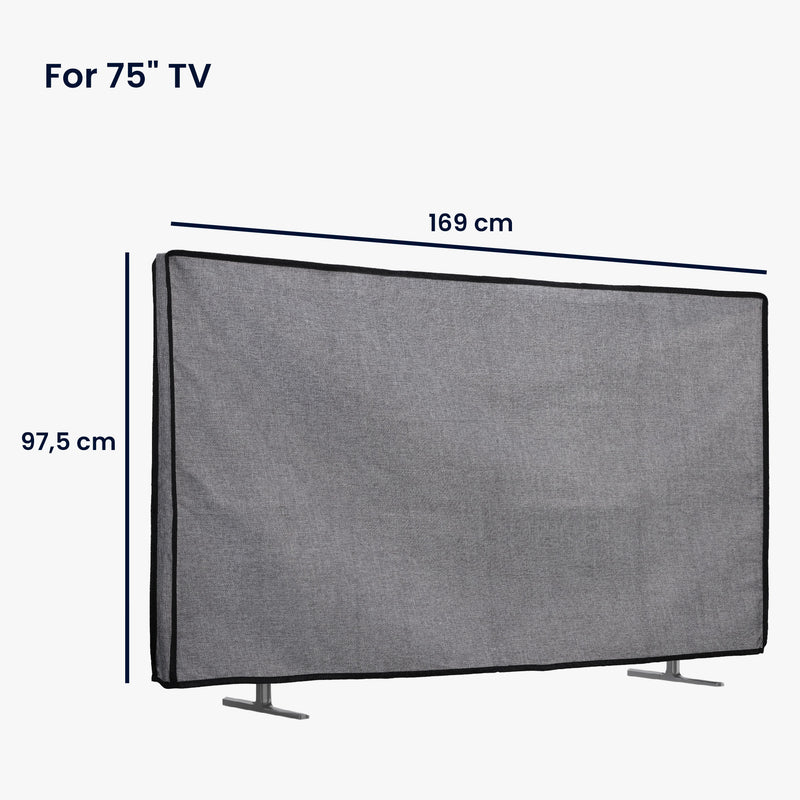 kwmobile 75" TV Abdeckung Indoor - Fernseher Hülle Bildschirmschutz Abdeckung - TV Bildschirm Staubschutzhülle - Fernsehabdeckung