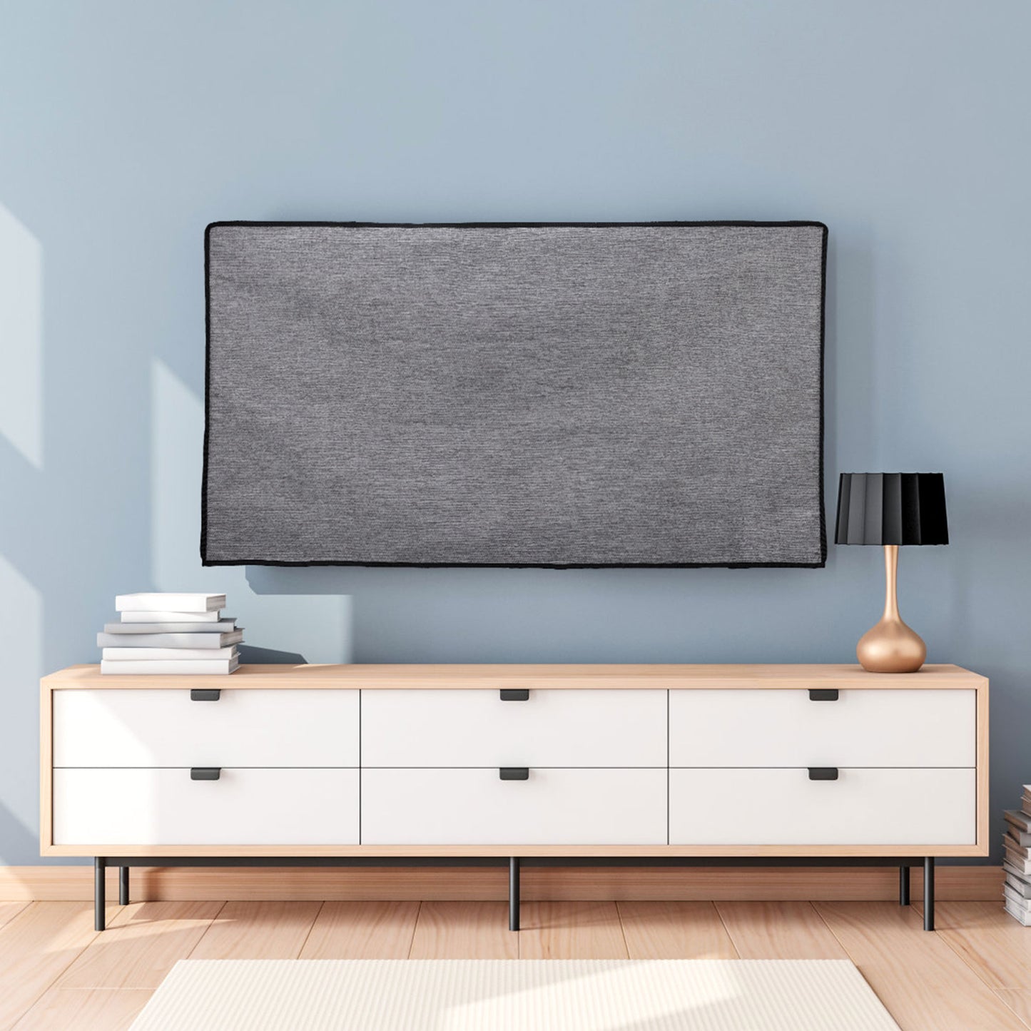 kwmobile 75" TV Abdeckung Indoor - Fernseher Hülle Bildschirmschutz Abdeckung - TV Bildschirm Staubschutzhülle - Fernsehabdeckung