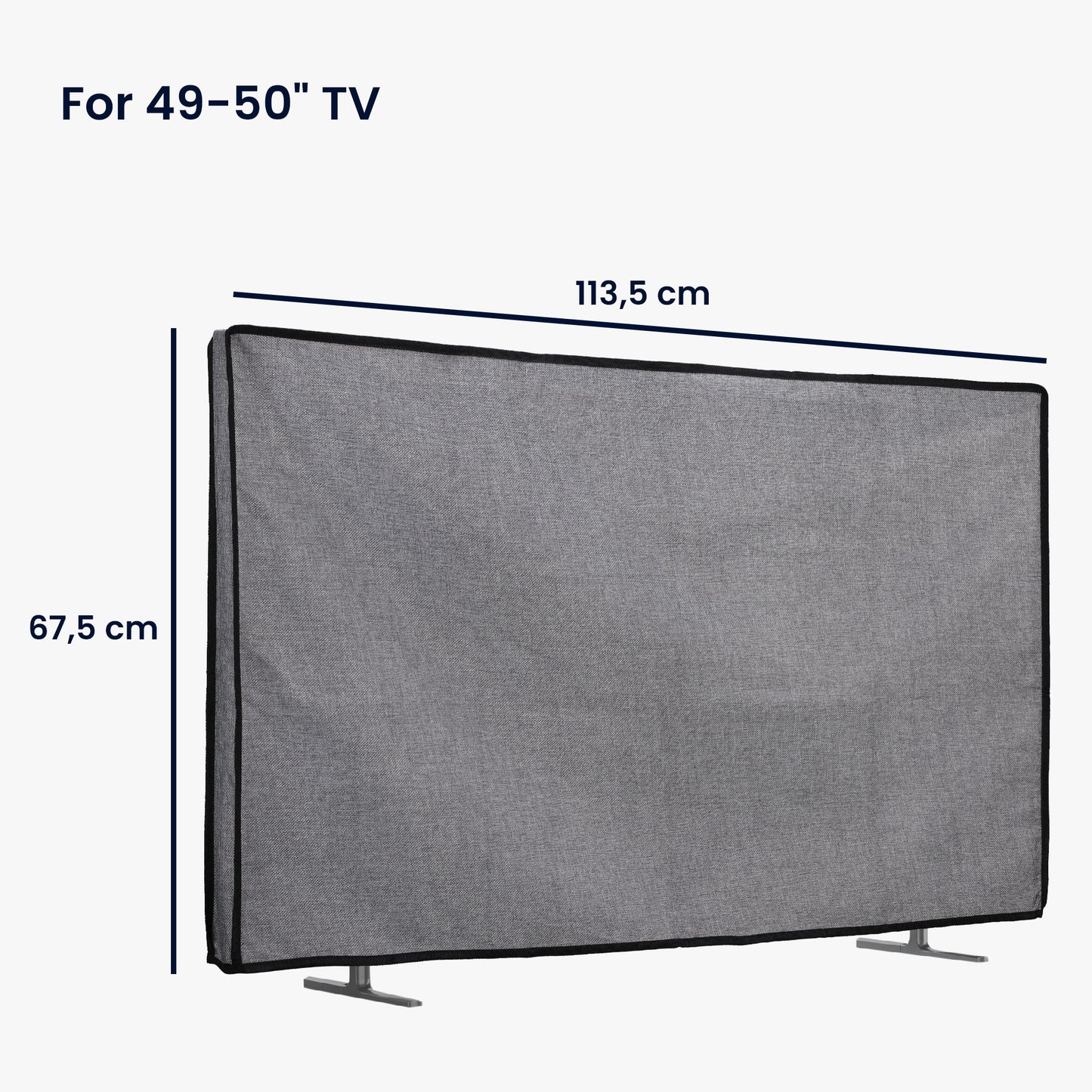 kwmobile 49-50" TV Abdeckung Indoor Fernseher Hülle Bildschirmschutz Abdeckung TV Bildschirm Staubschutzhülle Fernsehabdeckung