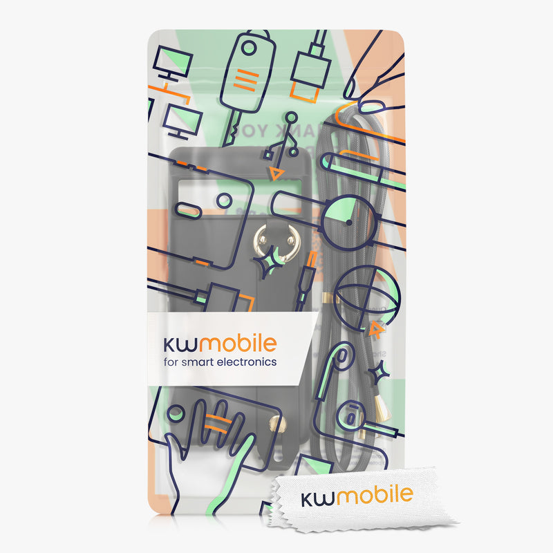 kwmobile Hülle kompatibel mit Google Pixel 7 Pro - Handyhülle mit Schlaufe Ring - Handy Cover Case
