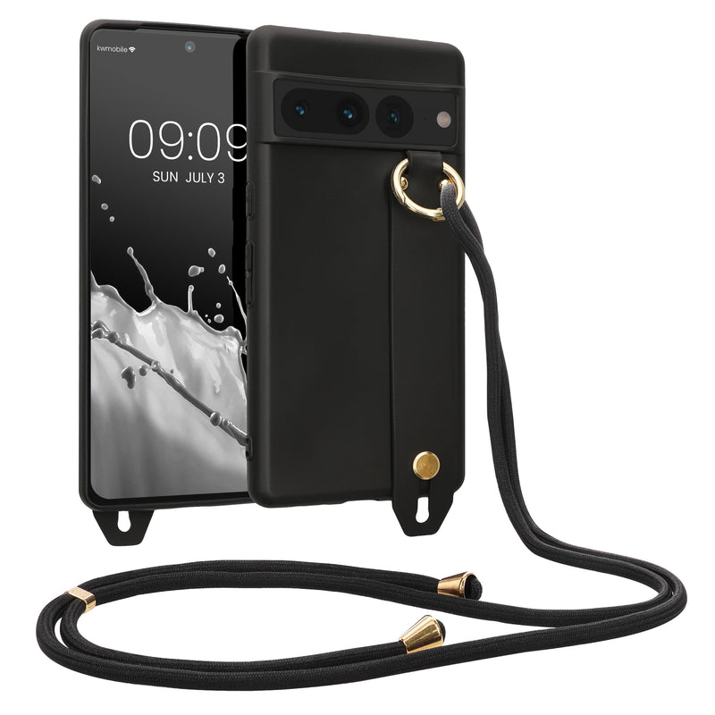 kwmobile Hülle kompatibel mit Google Pixel 7 Pro - Handyhülle mit Schlaufe Ring - Handy Cover Case