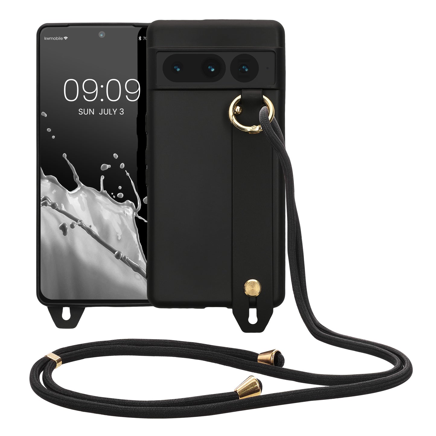 kwmobile Hülle kompatibel mit Google Pixel 7 Pro - Handyhülle mit Schlaufe Ring - Handy Cover Case