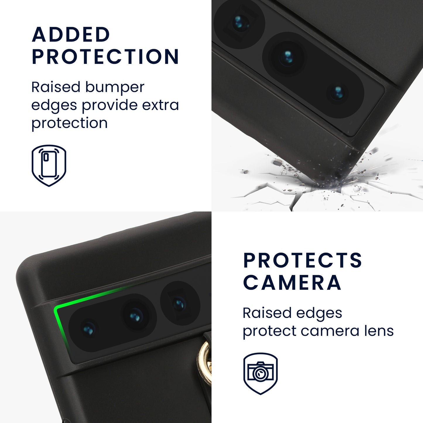 kwmobile Hülle kompatibel mit Google Pixel 7 Pro - Handyhülle mit Schlaufe Ring - Handy Cover Case