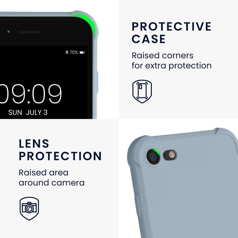 kwmobile Hülle kompatibel mit Apple iPhone SE (2022) / iPhone SE (2020) / iPhone 8 / iPhone 7 - Backcover - Soft Handyhülle mit verstärkten Ecken - Handy Case