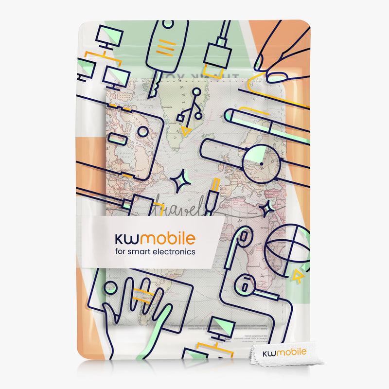 kwmobile Hülle kompatibel mit Kobo Clara 2E / Tolino Shine 4 Hülle - Case mit Schlaufe und Ständer