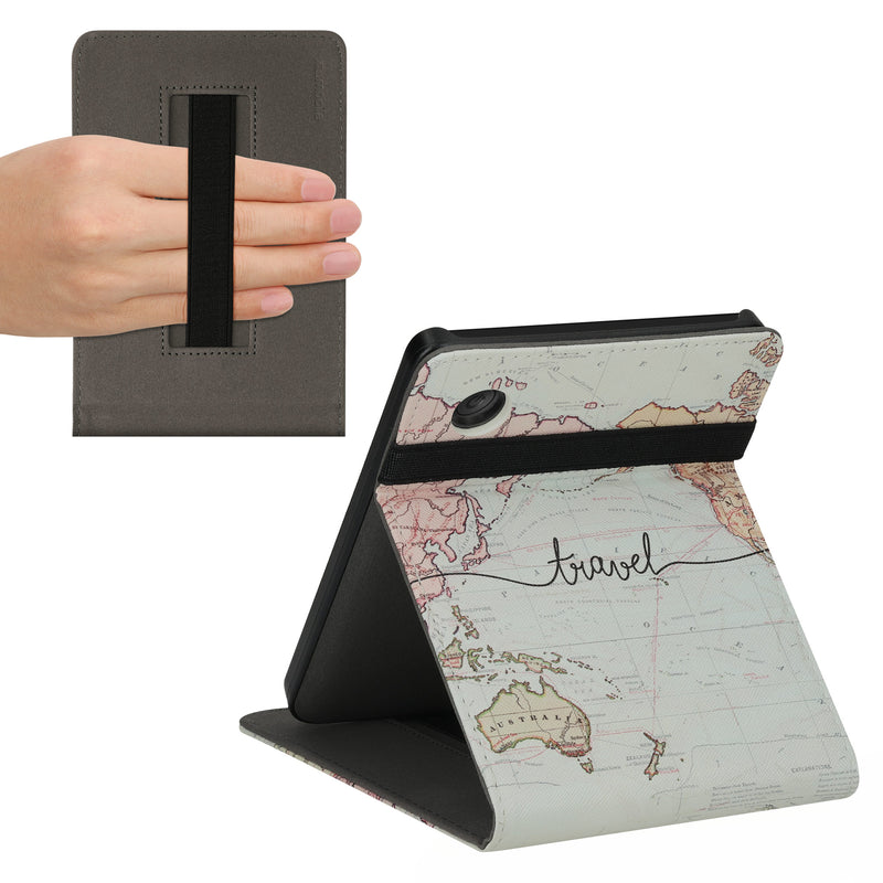 kwmobile Hülle kompatibel mit Kobo Clara 2E / Tolino Shine 4 Hülle - Case mit Schlaufe und Ständer