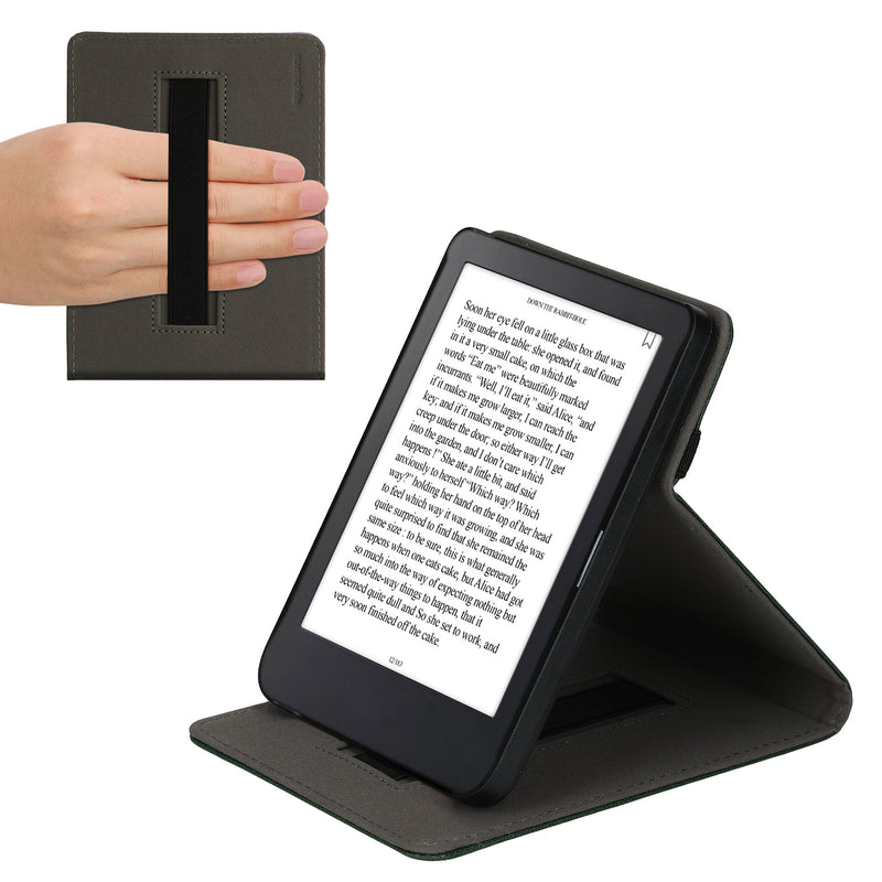 kwmobile Schutzhülle kompatibel mit Kobo Clara 2E / Tolino Shine 4 - Hülle e-Reader mit Schlaufe Ständer
