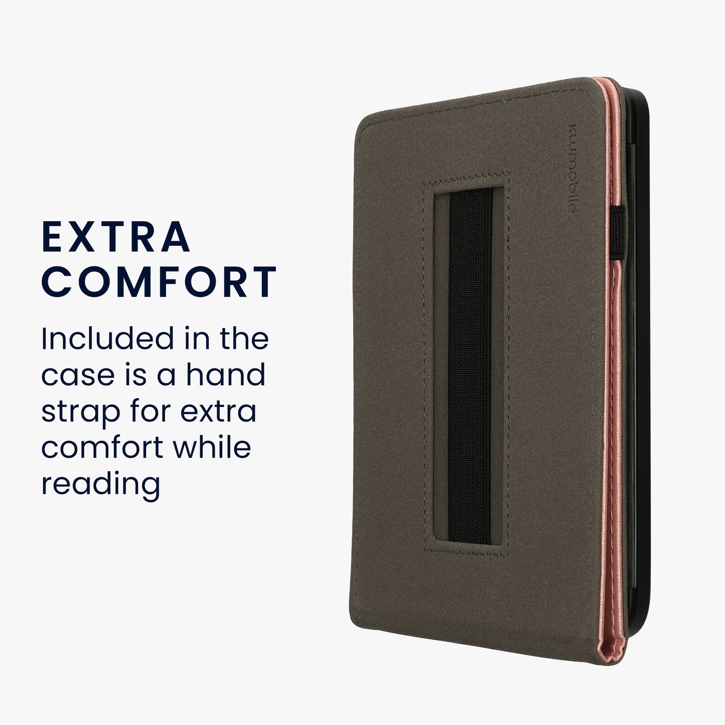kwmobile Schutzhülle kompatibel mit Kobo Clara 2E / Tolino Shine 4 - Hülle e-Reader mit Schlaufe Ständer