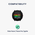 kwmobile Armband kompatibel mit Polar Pacer / Pacer Pro / Ignite Fitnesstracker Sportarmband Band Innenmaße von 19 - 20 cm