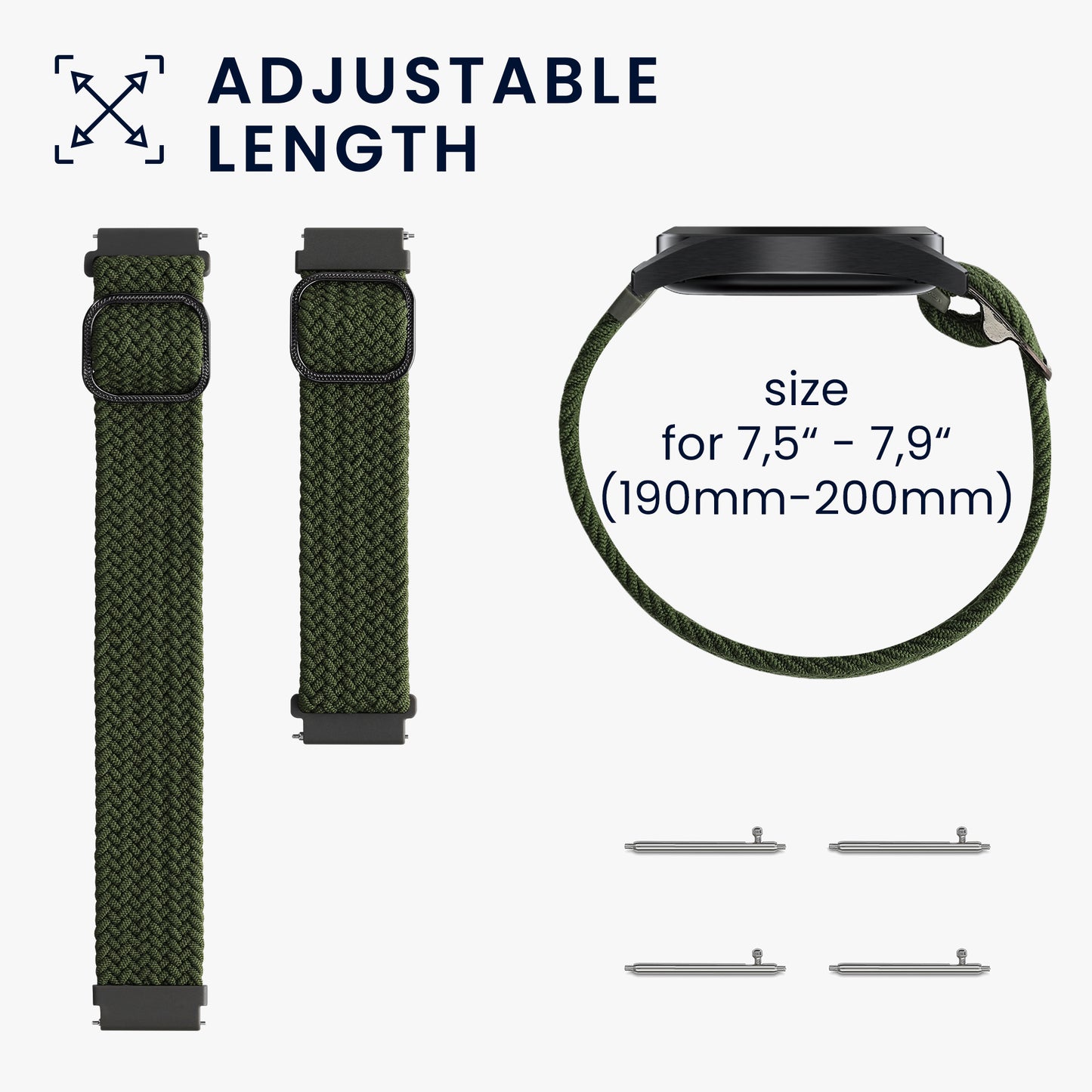 kwmobile Armband kompatibel mit Polar Pacer / Pacer Pro / Ignite Fitnesstracker Sportarmband Band Innenmaße von 19 - 20 cm