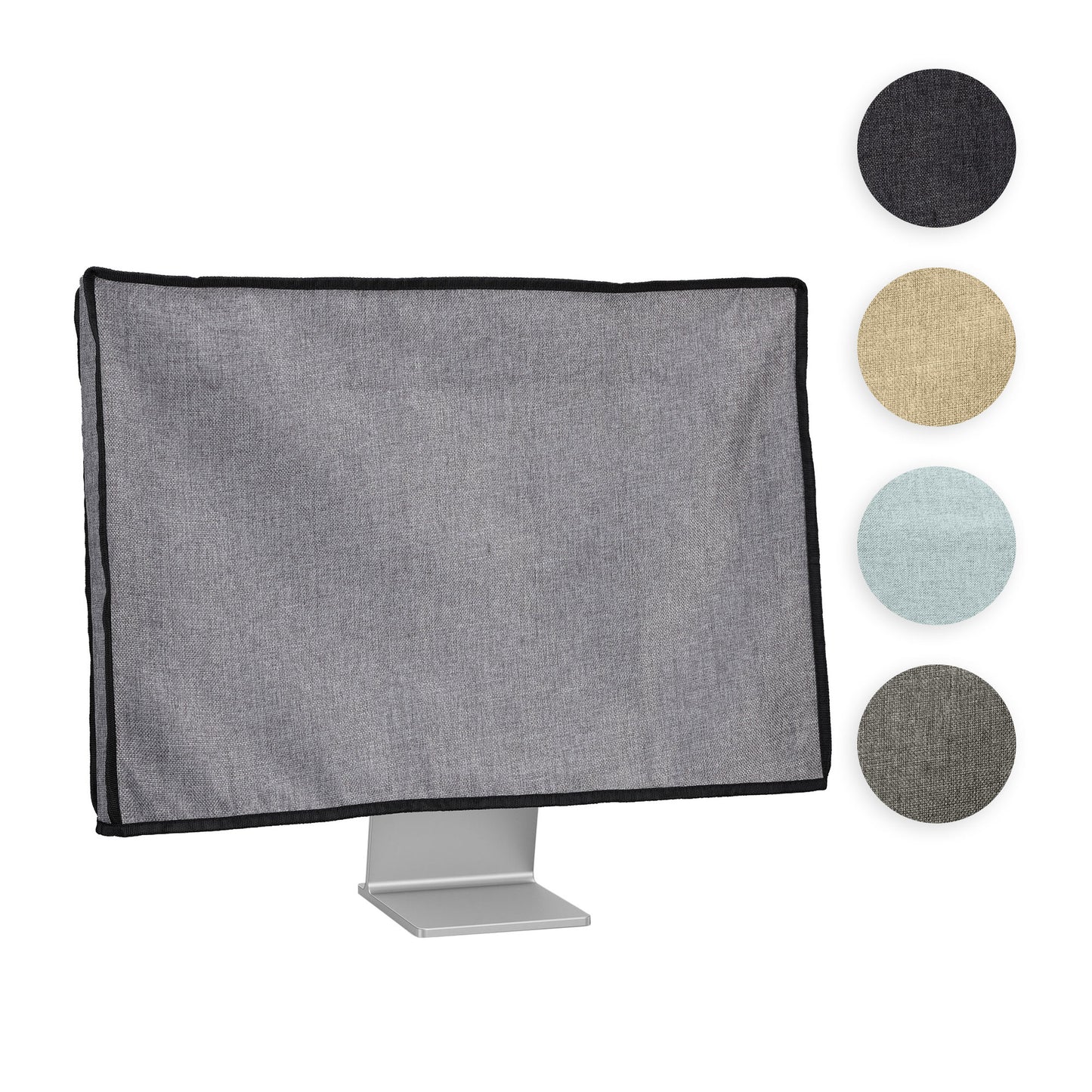 kwmobile 55" TV Abdeckung Indoor - Fernseher Hülle Bildschirmschutz Abdeckung - TV Bildschirm Staubschutzhülle - Fernsehabdeckung - Leinen Beige Beige  