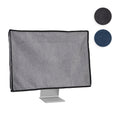 kwmobile Leinen Hülle kompatibel mit 20-22" Monitor - Schutzhülle Staubschutz Abdeckhaube für PC Bildschirm - Computer Screen Cover Staubhaube Haube in Blaugrau Blaugrau  [dsg03]