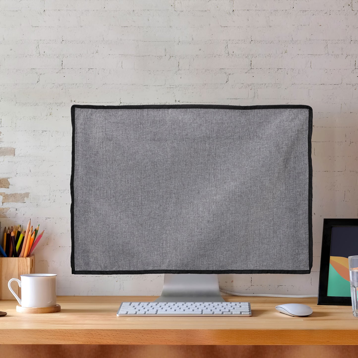 kwmobile Hülle kompatibel mit 27-28" Monitor Schutzhülle Staubschutz Abdeckhaube für PC Bildschirm Computer Screen Cover Staubhaube Haube