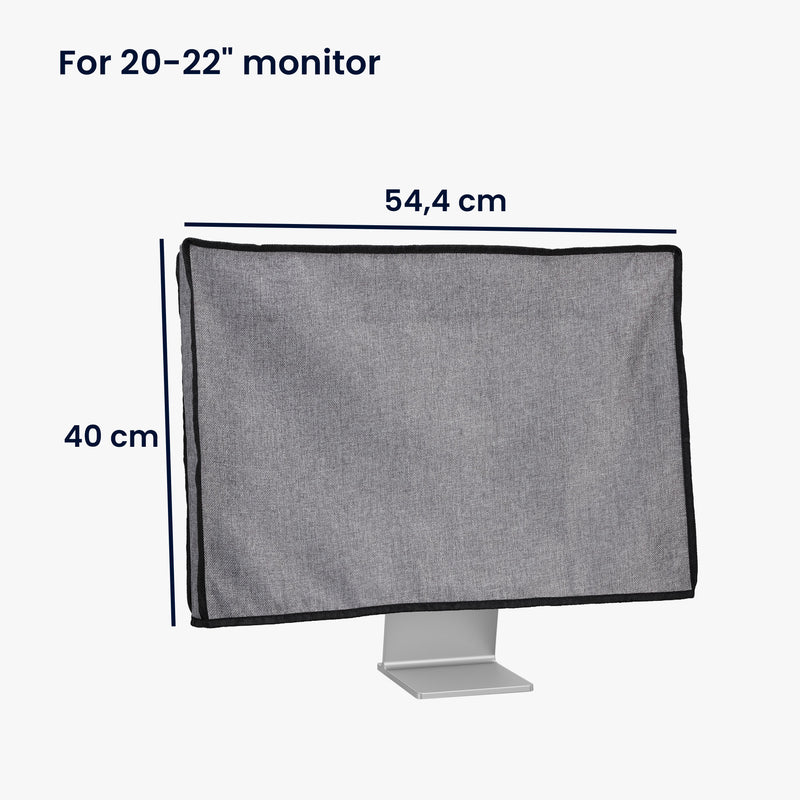 kwmobile Hülle kompatibel mit 20-22" Monitor Schutzhülle Staubschutz Abdeckhaube für PC Bildschirm Computer Screen Cover Staubhaube Haube