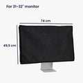 kwmobile Hülle kompatibel mit 31-32" Monitor - Schutzhülle Staubschutz Abdeckhaube für PC Bildschirm - Computer Screen Cover Staubhaube Haube