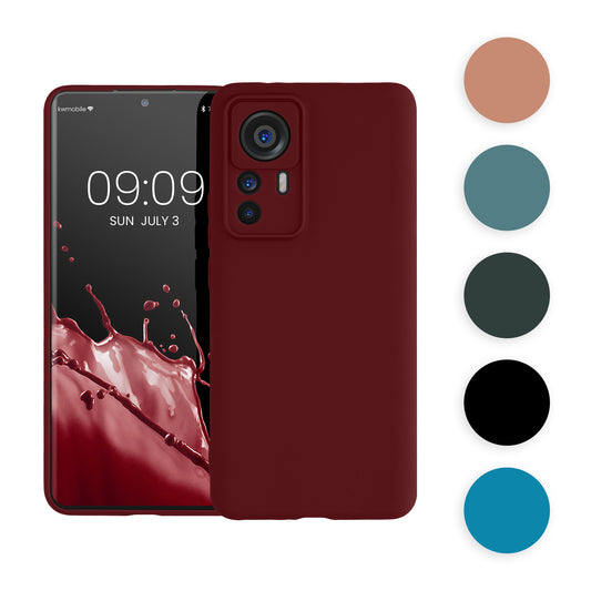 kwmobile Handyhülle kompatibel mit Xiaomi 12T Pro Hülle - Handy Case aus weichem Silikon in Schwarz matt Schwarz matt  