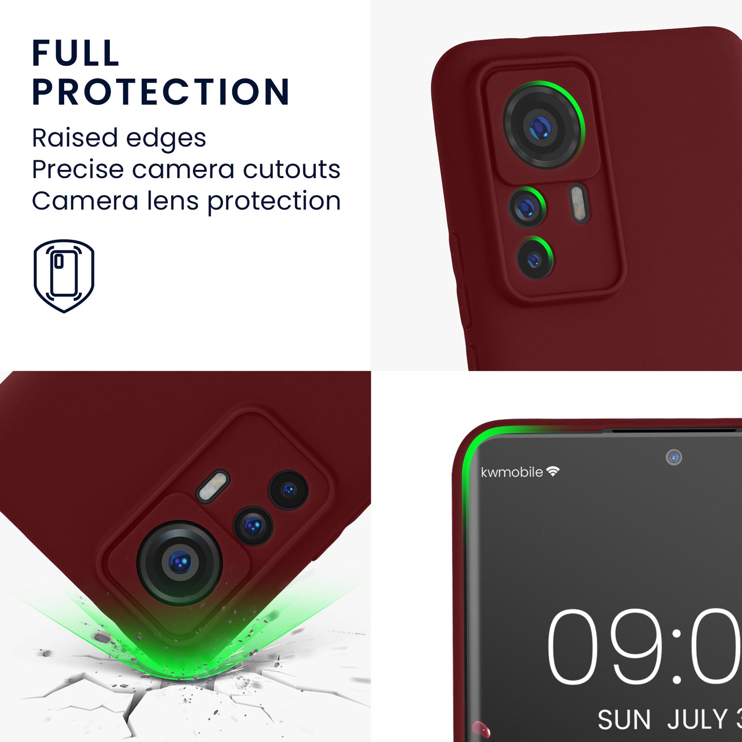 kwmobile Handyhülle für Xiaomi 12T Pro Hülle weiches Handy Silikon Case Schutzhülle Cover