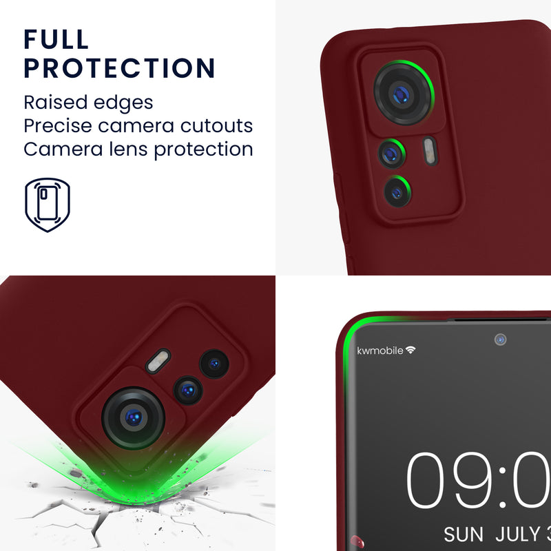 kwmobile Handyhülle für Xiaomi 12T Pro Hülle weiches Handy Silikon Case Schutzhülle Cover