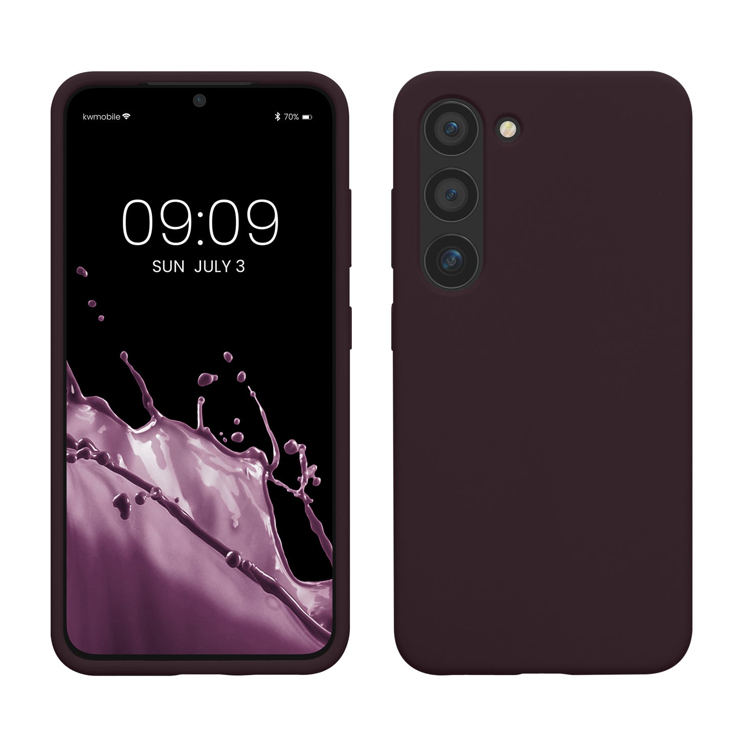 kwmobile Hülle kompatibel mit Samsung Galaxy S23 Hülle dünnes Silikon Handy Case stoßfeste Handyhülle weiche Oberfläche Kabelloses Laden