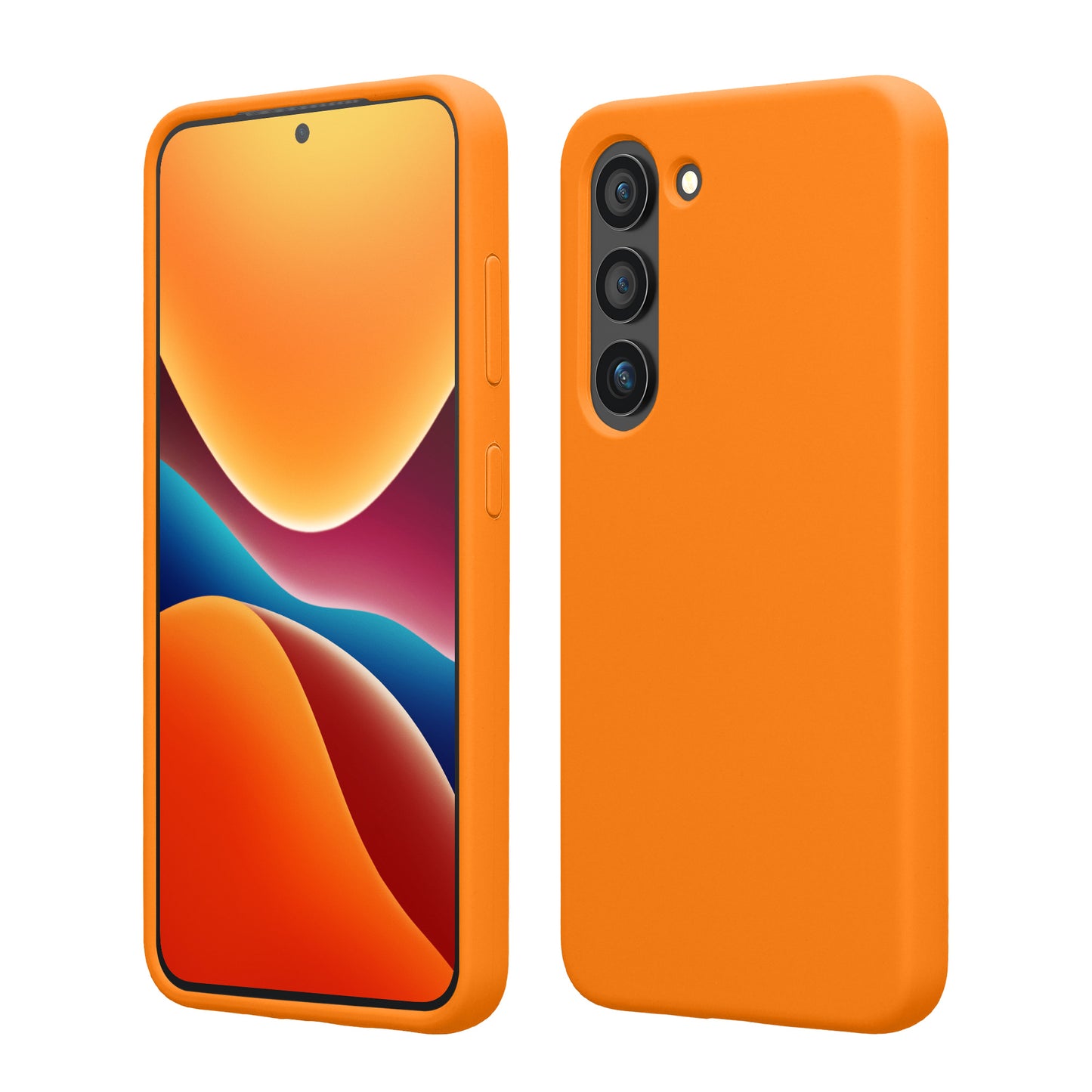 kwmobile Hülle kompatibel mit Samsung Galaxy S23 Hülle dünnes Silikon Handy Case stoßfeste Handyhülle weiche Oberfläche Kabelloses Laden