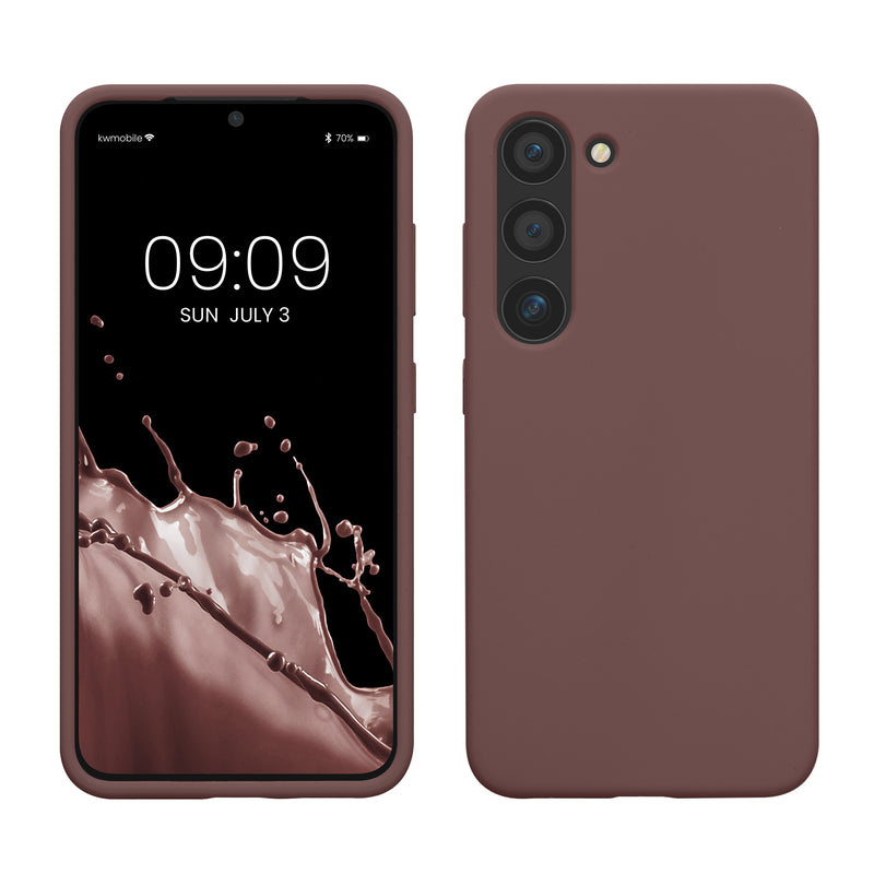 kwmobile Hülle kompatibel mit Samsung Galaxy S23 Hülle dünnes Silikon Handy Case stoßfeste Handyhülle weiche Oberfläche Kabelloses Laden