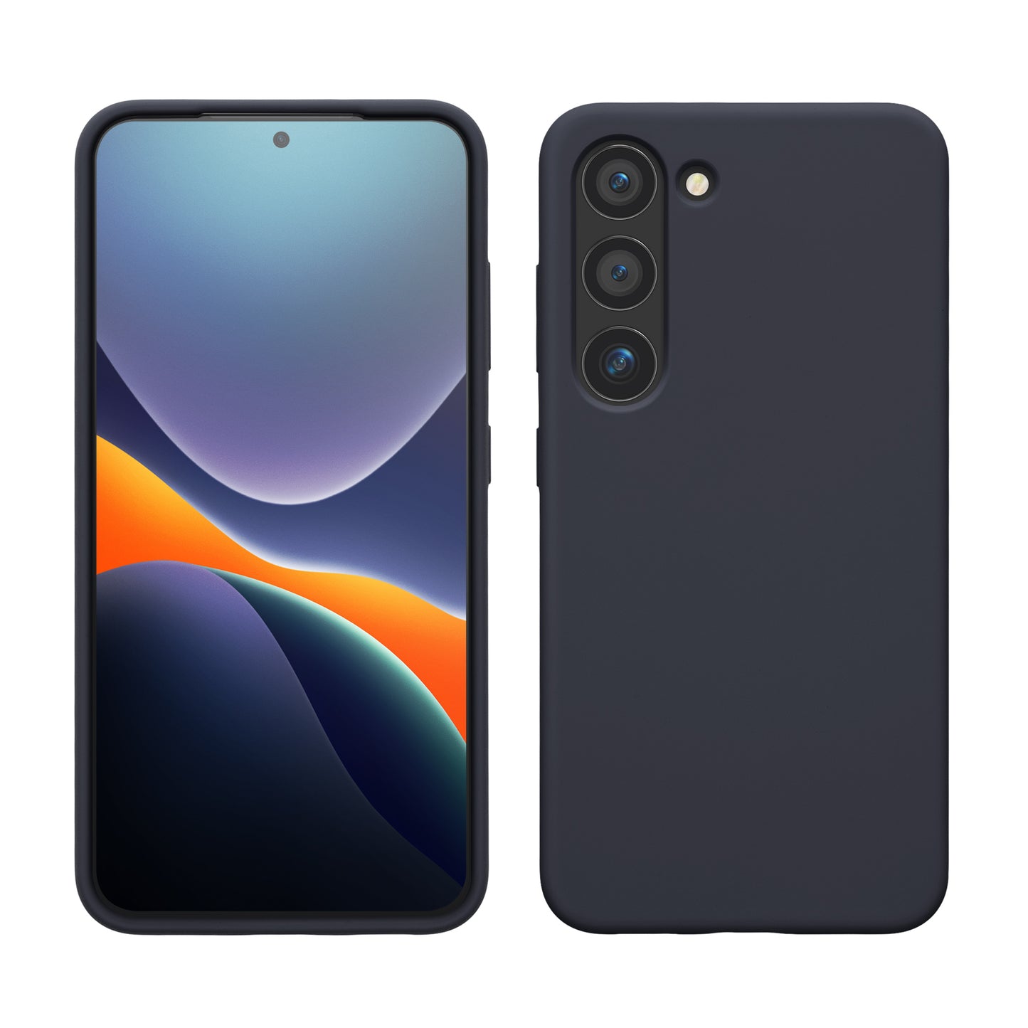 kwmobile Hülle kompatibel mit Samsung Galaxy S23 Hülle dünnes Silikon Handy Case stoßfeste Handyhülle weiche Oberfläche Kabelloses Laden