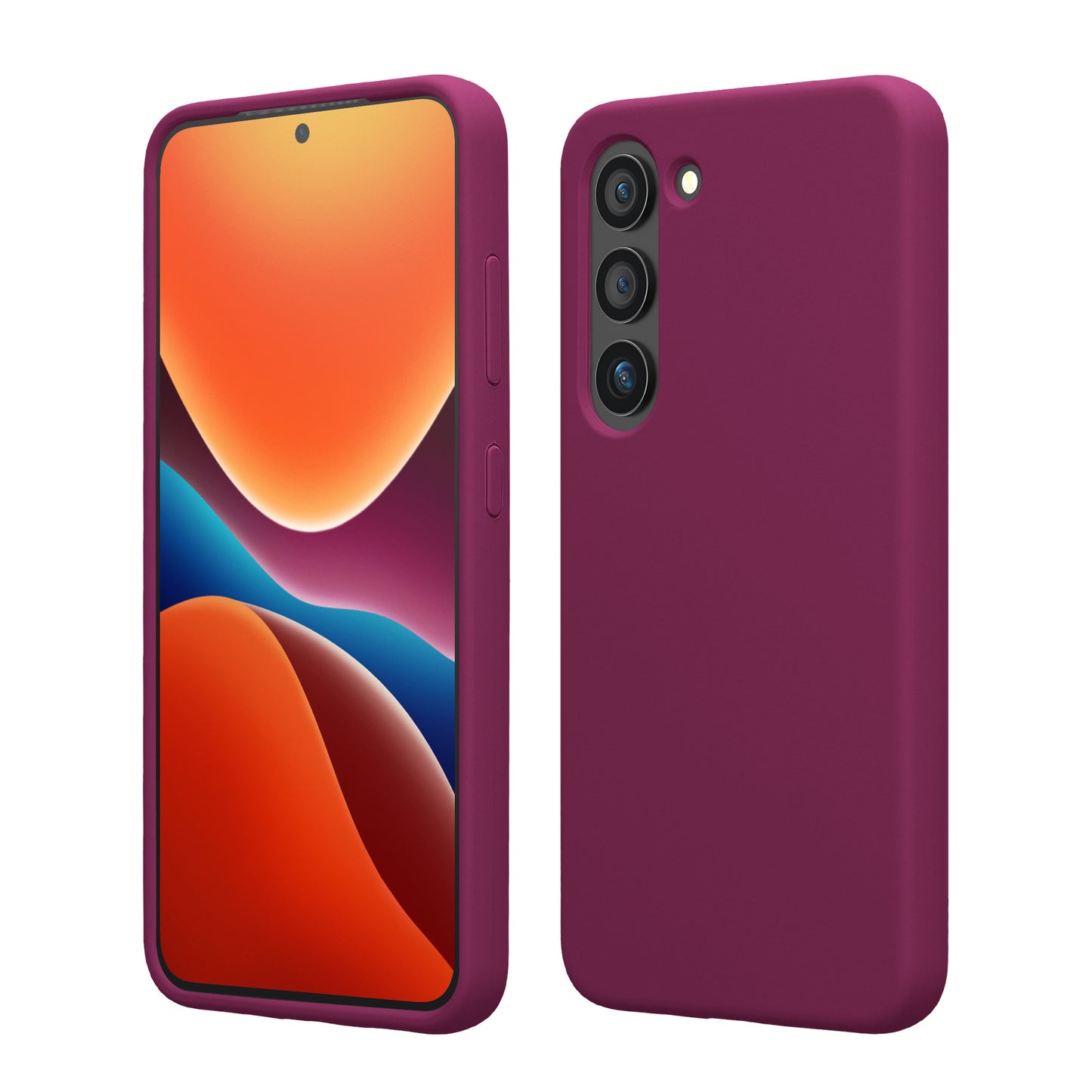 kwmobile Hülle kompatibel mit Samsung Galaxy S23 Hülle dünnes Silikon Handy Case stoßfeste Handyhülle weiche Oberfläche Kabelloses Laden