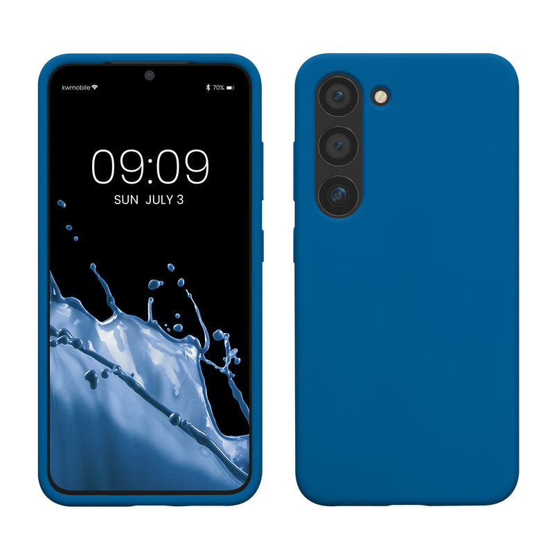 kwmobile Hülle kompatibel mit Samsung Galaxy S23 Hülle dünnes Silikon Handy Case stoßfeste Handyhülle weiche Oberfläche Kabelloses Laden
