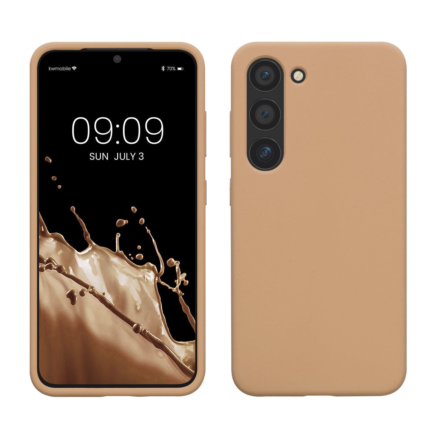 kwmobile Hülle kompatibel mit Samsung Galaxy S23 Hülle dünnes Silikon Handy Case stoßfeste Handyhülle weiche Oberfläche Kabelloses Laden