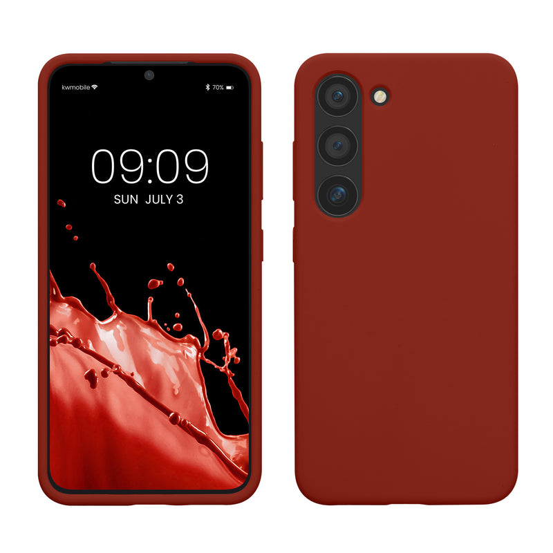 kwmobile Hülle kompatibel mit Samsung Galaxy S23 Hülle dünnes Silikon Handy Case stoßfeste Handyhülle weiche Oberfläche Kabelloses Laden