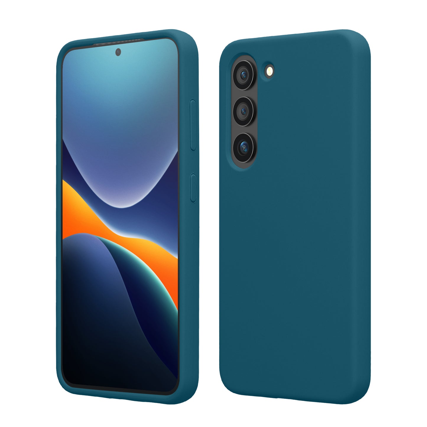 kwmobile Hülle kompatibel mit Samsung Galaxy S23 Hülle dünnes Silikon Handy Case stoßfeste Handyhülle weiche Oberfläche Kabelloses Laden