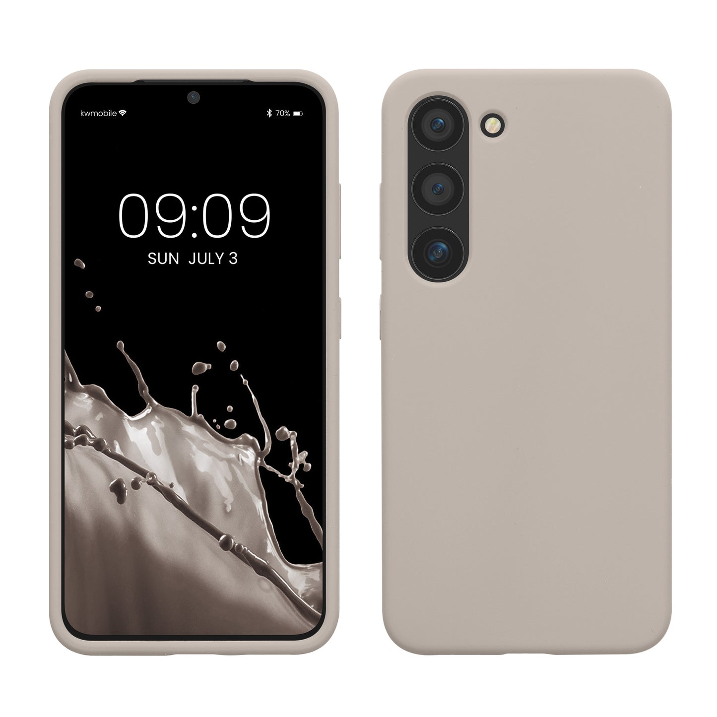 kwmobile Hülle kompatibel mit Samsung Galaxy S23 Hülle dünnes Silikon Handy Case stoßfeste Handyhülle weiche Oberfläche Kabelloses Laden