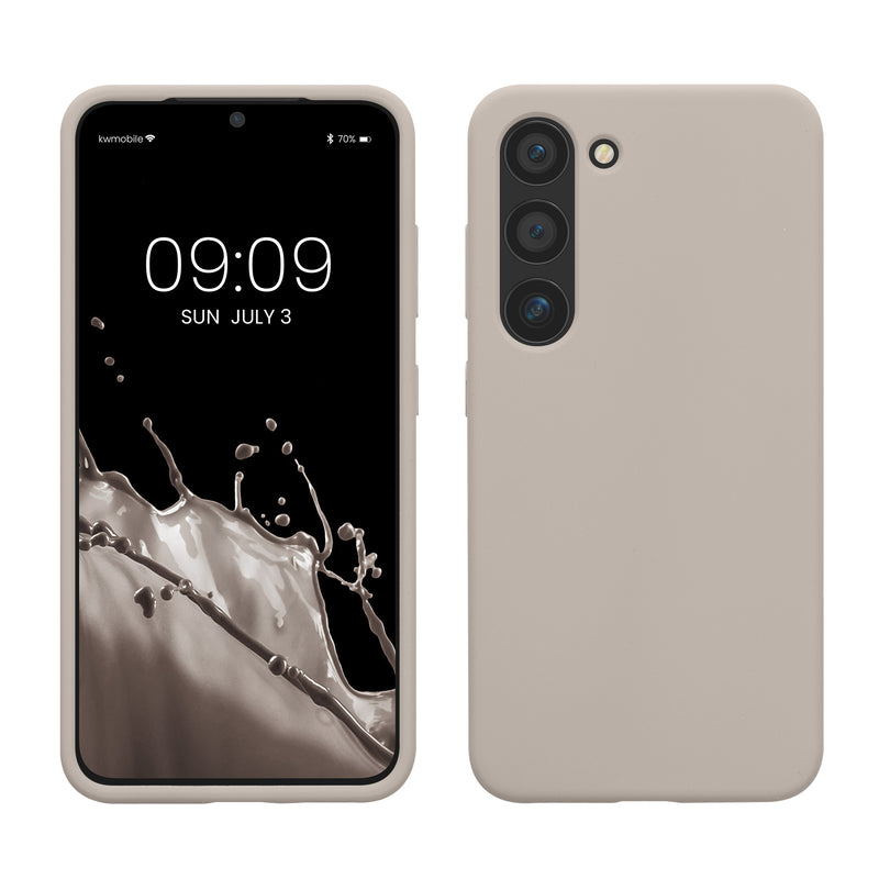 kwmobile Hülle kompatibel mit Samsung Galaxy S23 Hülle dünnes Silikon Handy Case stoßfeste Handyhülle weiche Oberfläche Kabelloses Laden