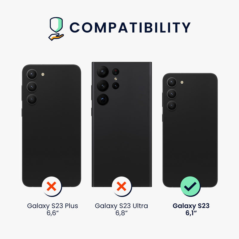 kwmobile Hülle kompatibel mit Samsung Galaxy S23 Hülle dünnes Silikon Handy Case stoßfeste Handyhülle weiche Oberfläche Kabelloses Laden