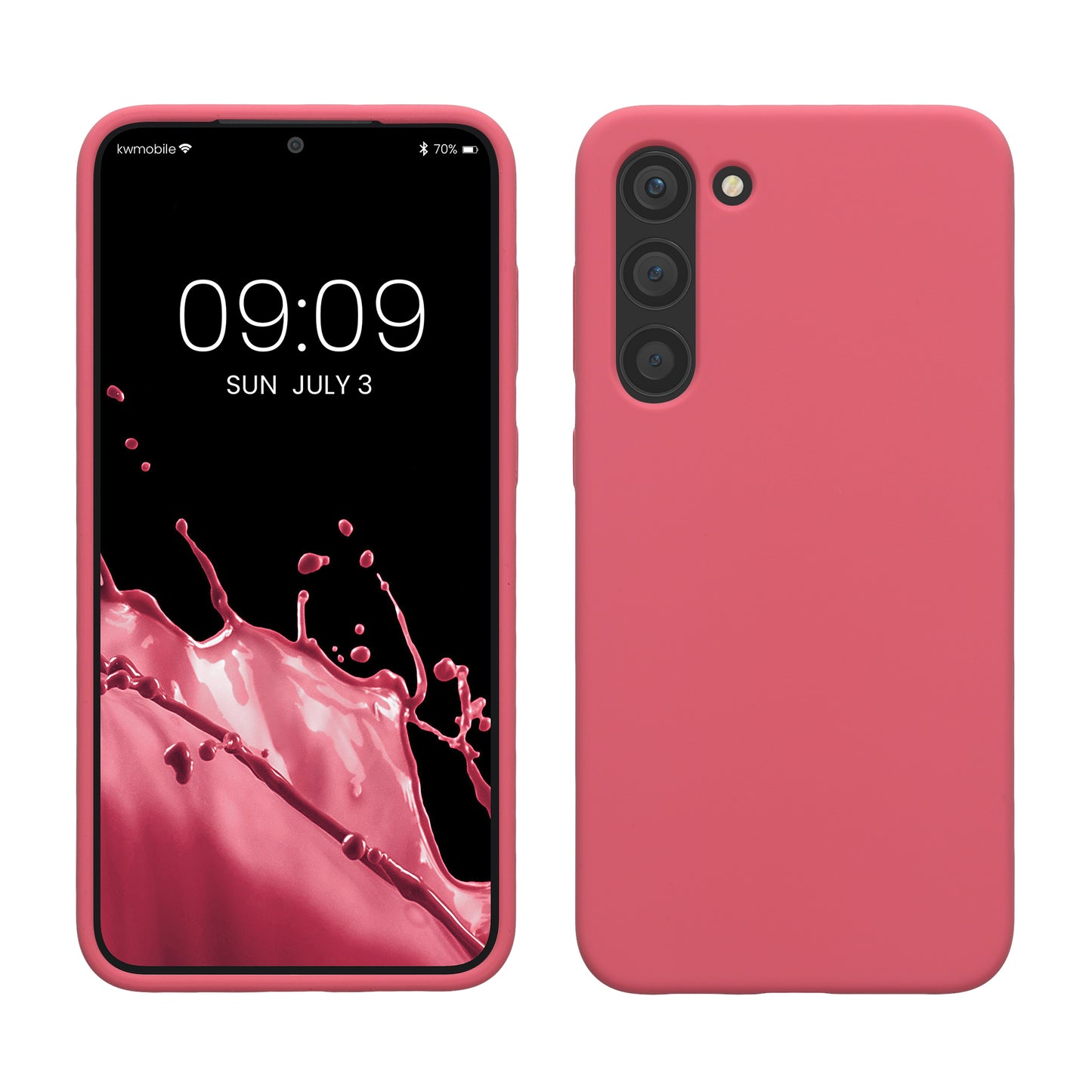 kwmobile Hülle kompatibel mit Samsung Galaxy S23 Plus Hülle - dünnes Silikon Handy Case - stoßfeste Handyhülle weiche Oberfläche - Kabelloses Laden