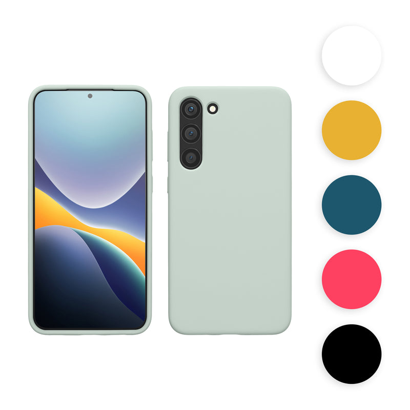 kwmobile Hülle kompatibel mit Samsung Galaxy S23 Plus Hülle - dünnes Silikon Handy S23 Plus Case - stoßfeste Handyhülle weiche Oberfläche - Kabelloses Laden - Pastell Koralle Pastell Koralle  