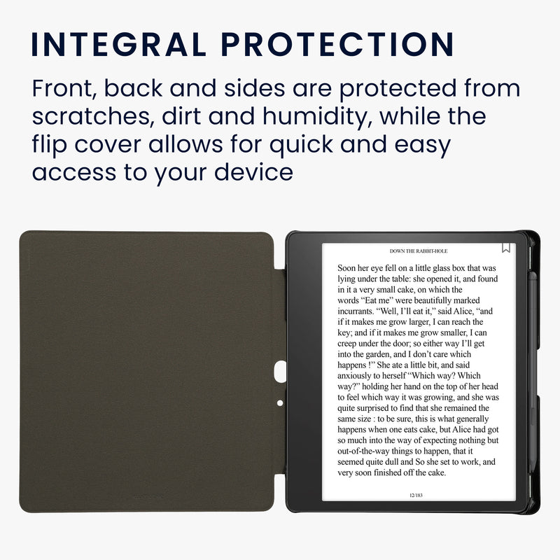 kwmobile Schutzhülle für Amazon Kindle Scribe (2022/2024) Hülle - eReader Case aus Kunstleder mit Auto Sleep Funktion - Aufgehende Sonne