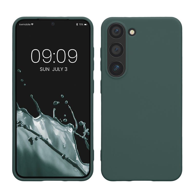 kwmobile Hülle kompatibel mit Samsung Galaxy S23 Hülle - Silikon Handyhülle - Case stoßabsorbierend flexibel - Kabelloses Laden